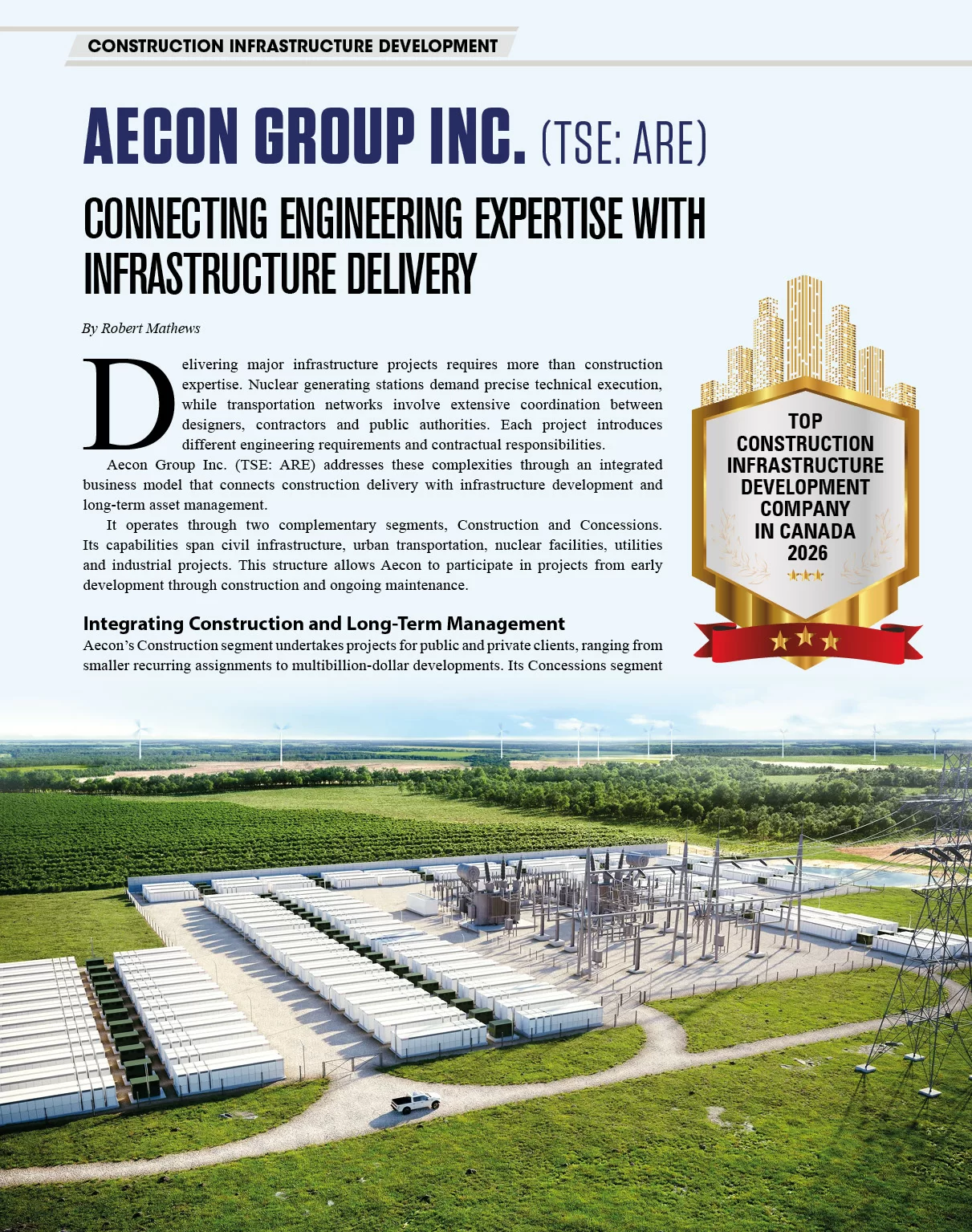 Aecon Group Inc. (TSE: ARE): Connecting Engineering Expertise with Infrastructure Delivery | Construction Business Review