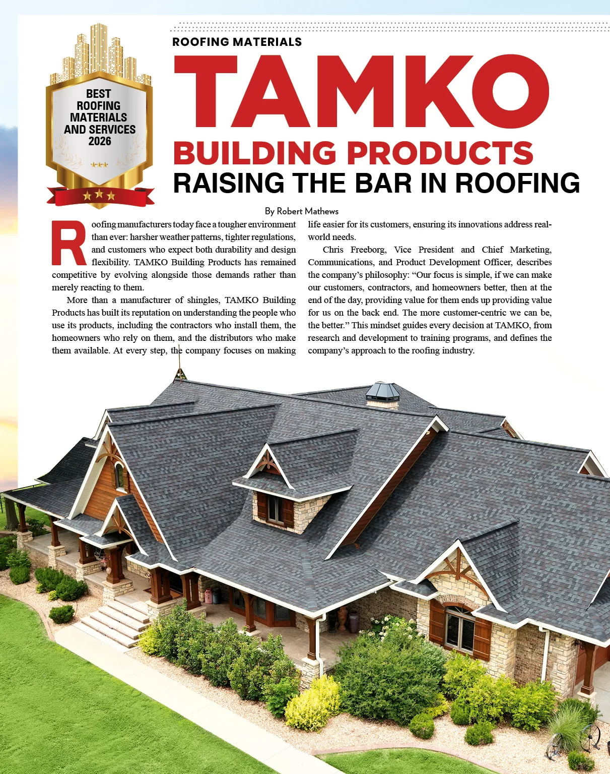 TAMKO Building Products: Raising the Bar in Roofing | Construction Business Review